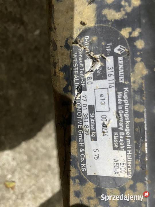 Hak holowniczy Renault Scenic 1 osobowe