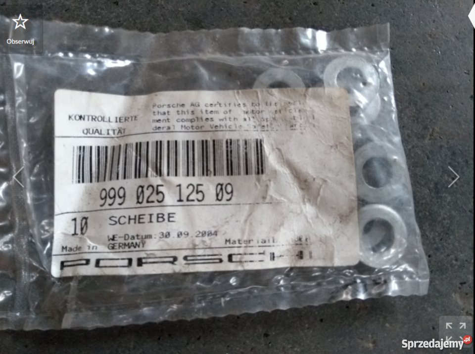 Podkładka mocowania wydechu Porsche osobowe Układ wydechowy Pilzno