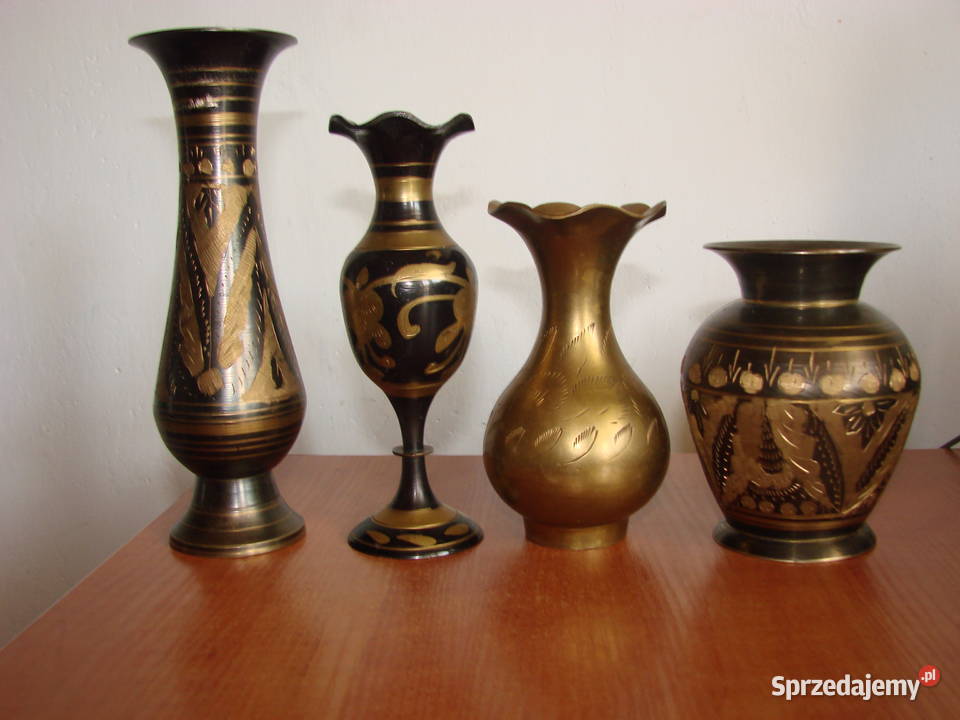 mosiężny indyjski wazonik Pruszcz Gdański