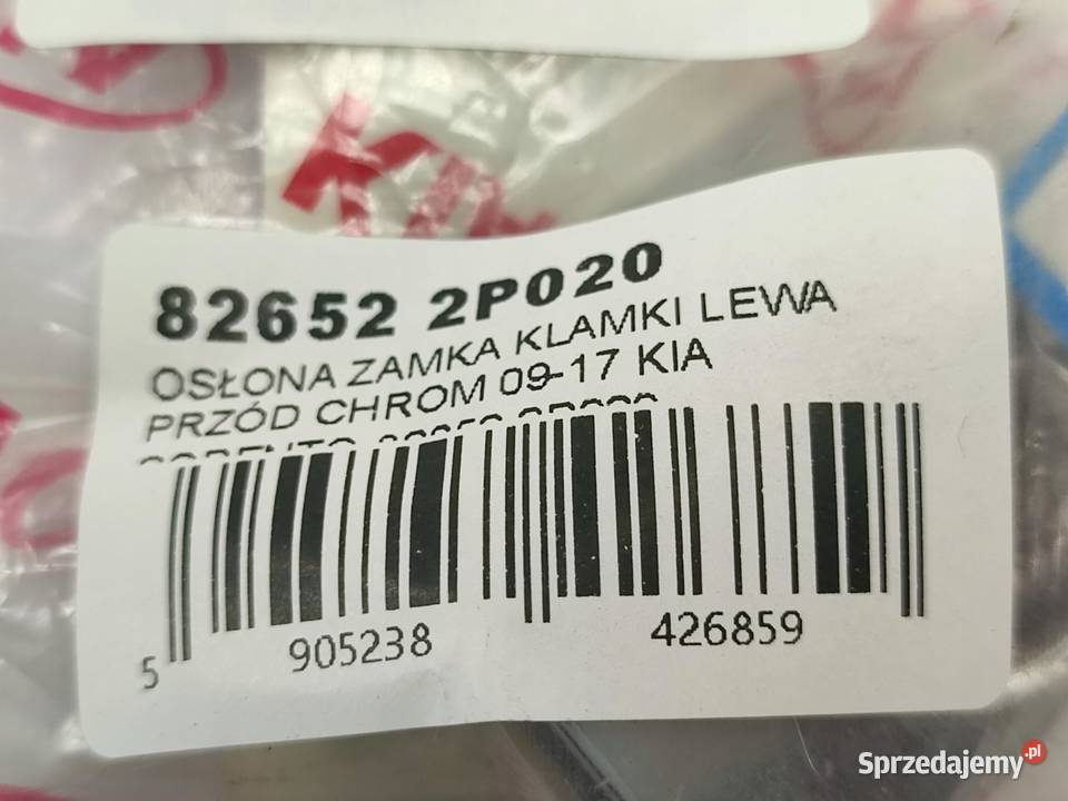 OSŁONA ZAMKA LEWY PRZÓD CHROM KIA SORENTO AT MT osobowe
