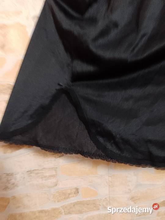 4840 ML Czarna krótka półhalka halka z Londynu Inna marka Kraków