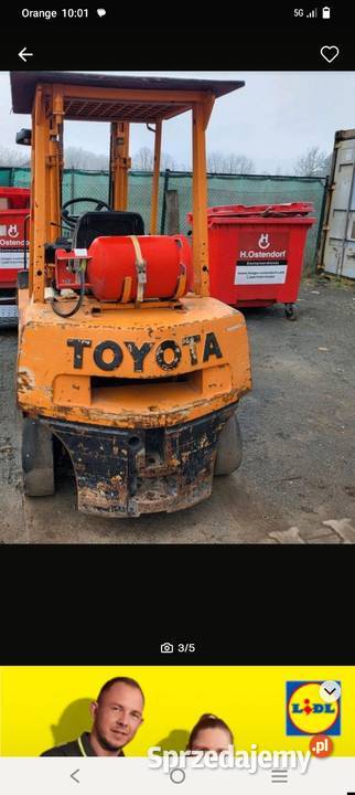 Wózek widłowy toyota TMC 25 kabina Małomierzyce
