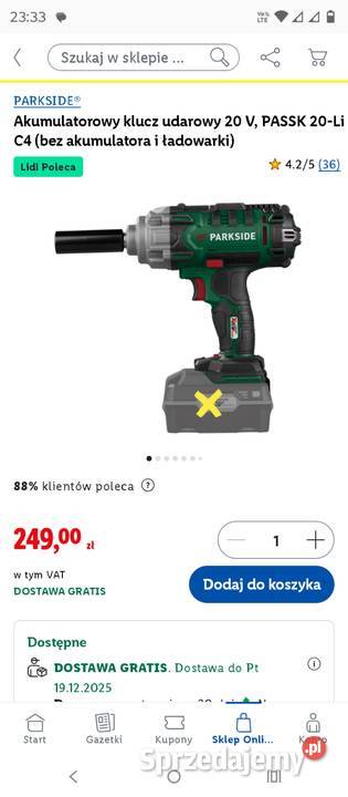 Klucz udarowy parkside z regulacją mocy Klucze udarowe Jaracz