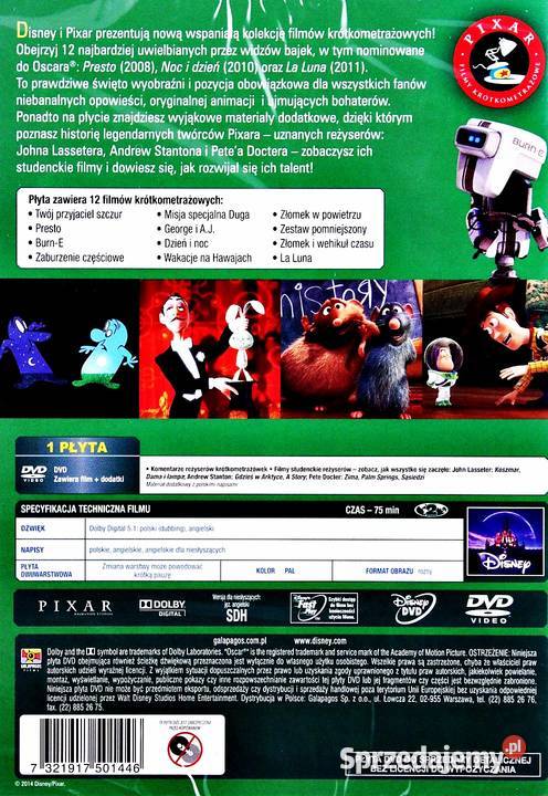 KOLEKCJA FILMÓW KRÓTKOMETRAŻOWYCH CZĘŚĆ 2 DISNEY wielkopolskie Kalisz sprzedam