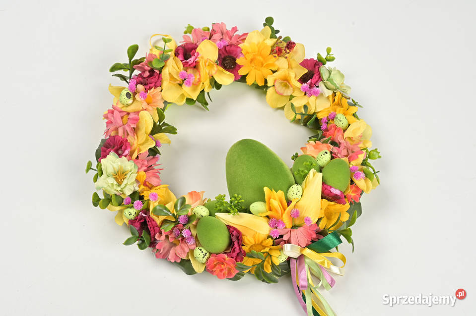 Wianek wielkanocny wielokolorowy Łęgowo