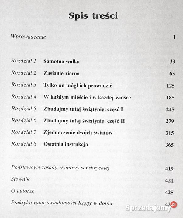 Prabhupada Człowiek Mędrzec Satsvarupa Dasa Chełm sprzedam
