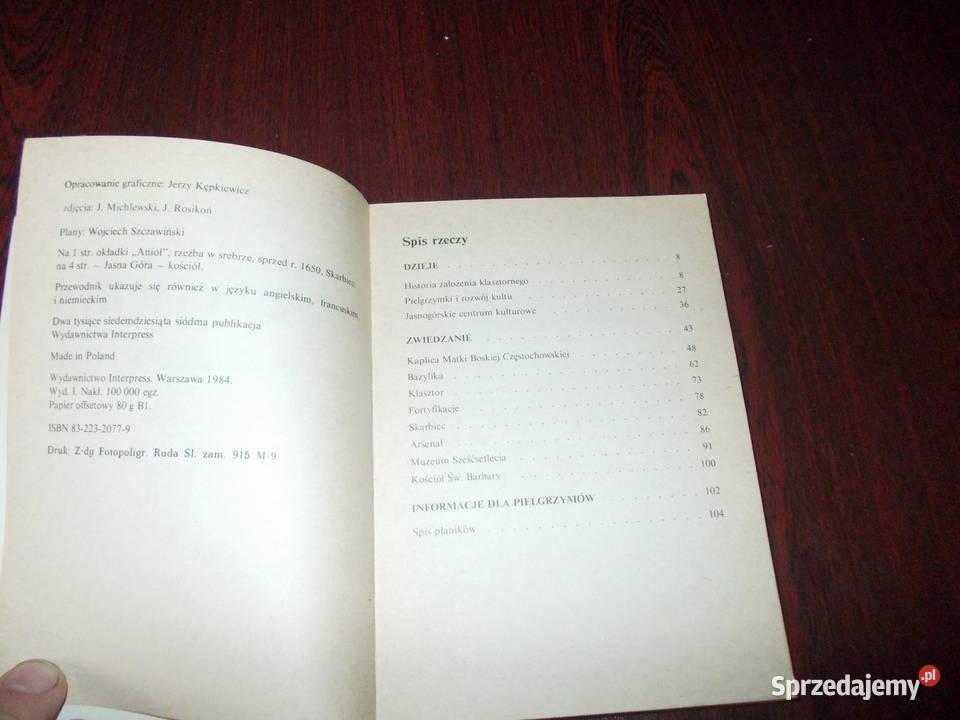 Jasna Góra przewodnik z 1984 roku 1564 Pozostałe