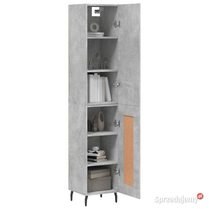 Wysoka szafka szarość betonu 345x34x180 Dom i Ogród Warszawa