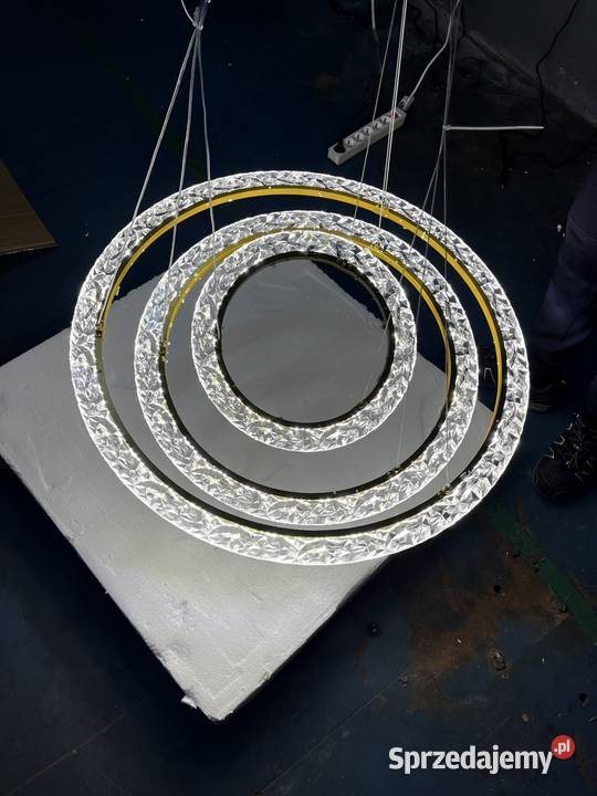 Lampa wiszaca 3 pierscienie nowoczesny design Wrocław