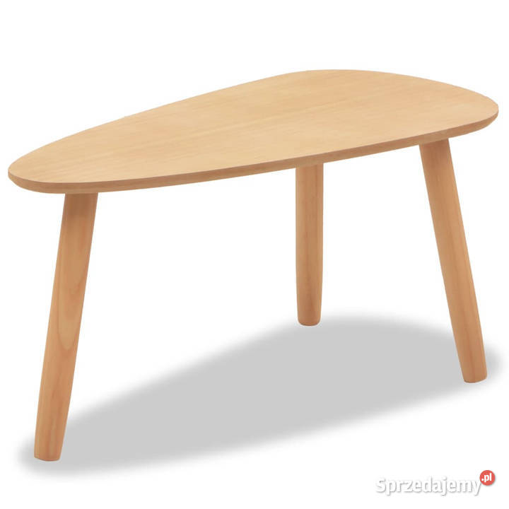 Zestaw stolików kawowych 2 brązowy lite drewno sprzedam