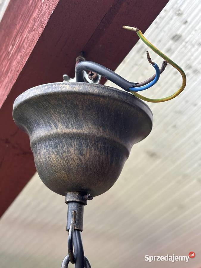 Lampa Żyrandol wiszący czarny w stylu śląskie Bytom