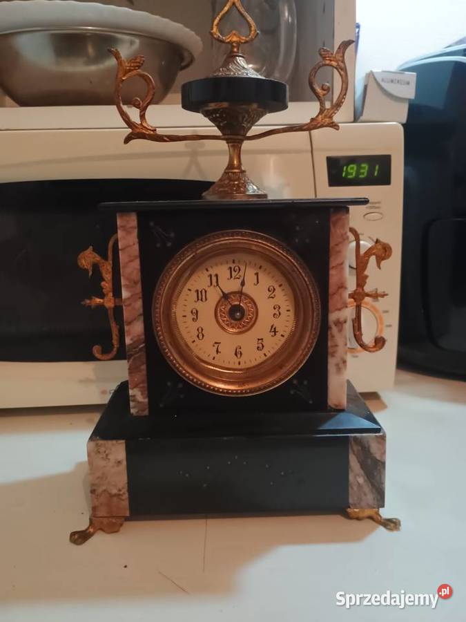 Kominkowy zegar marmurowy francuski Rzeszów