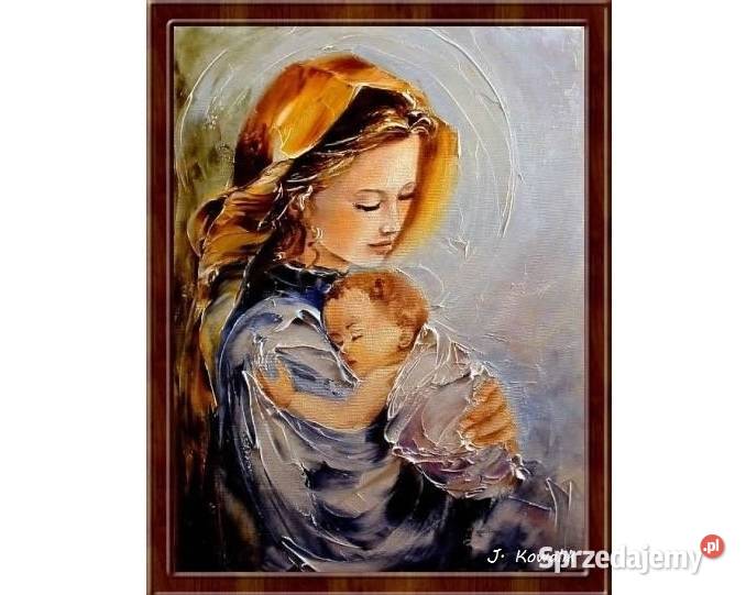 Kowalik Maryja z dzieciątkiem matka boska Malarstwo Dychów