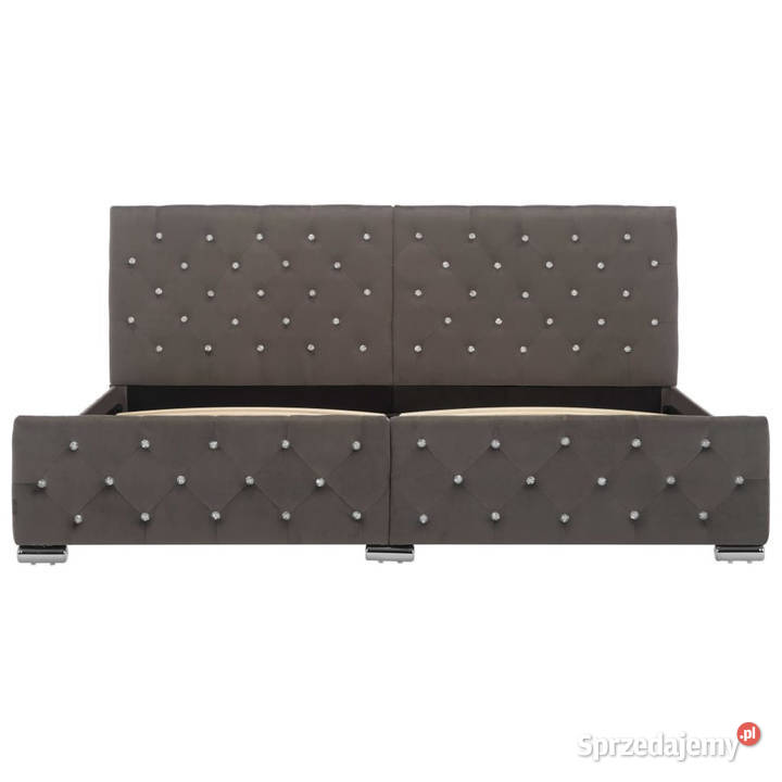 Rama łóżka szara tapicerowana aksamitem 180x200 sprzedam