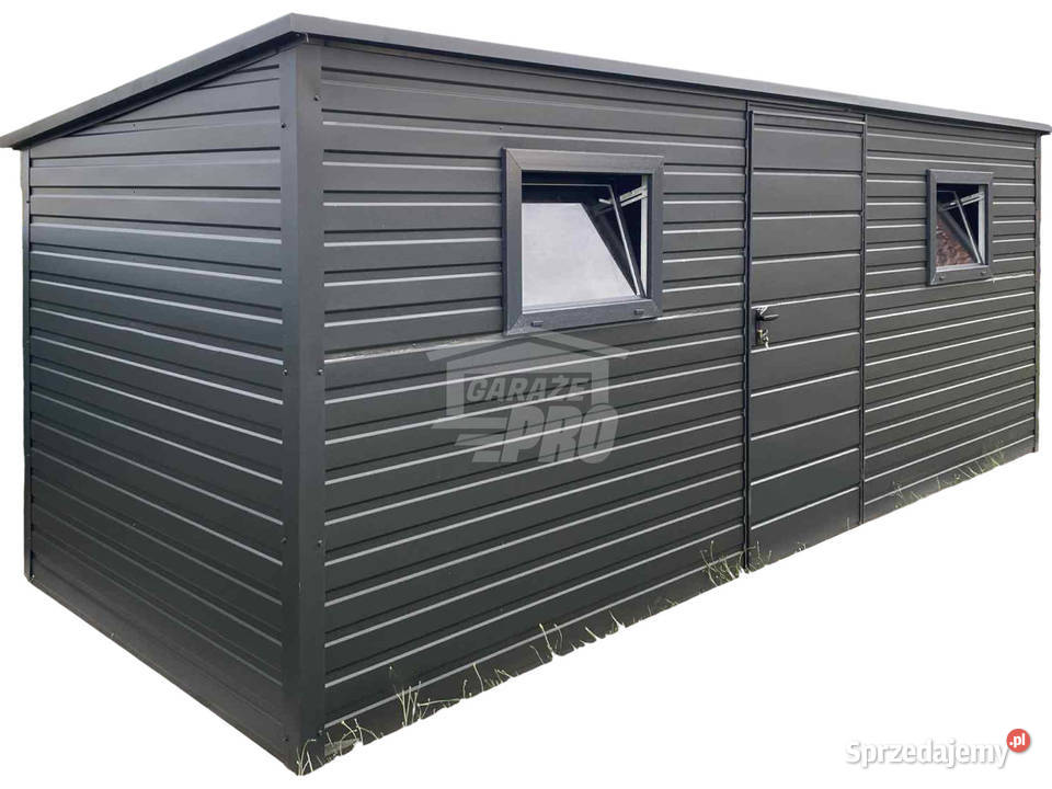 Schowek Domek Ogrodowy 5x2m drzwi 2x okno dach Miastko
