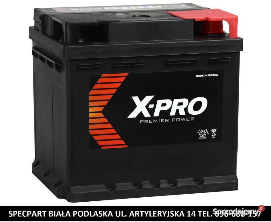 Akumulator XPRO 50Ah 420A EN wysoki Prawy Plus Biała Podlaska
