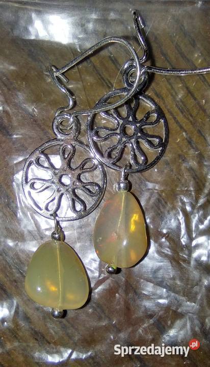 kolczyki opal etiopski naturalny srebro 925