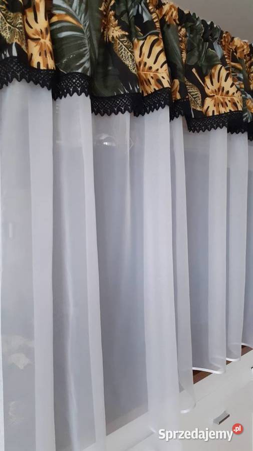 Firana liść monstera łuk Mława