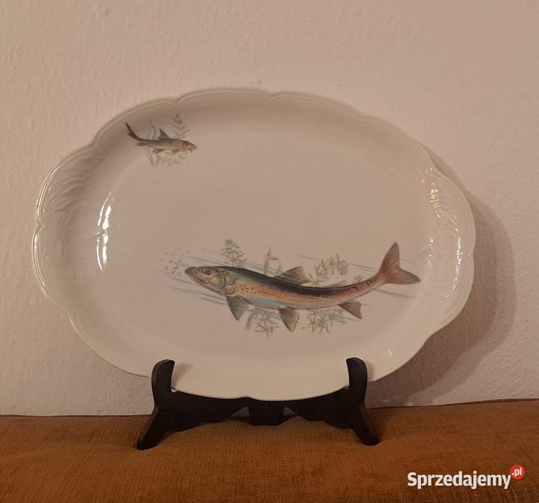 piękny duży porcelanowy półmisek patera na rybę Warszawa