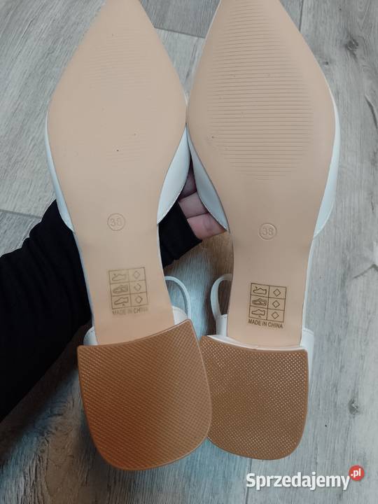 38 Ideal Shoes Białe ślubne baleriny wieczorowe 24.5cm Kraków