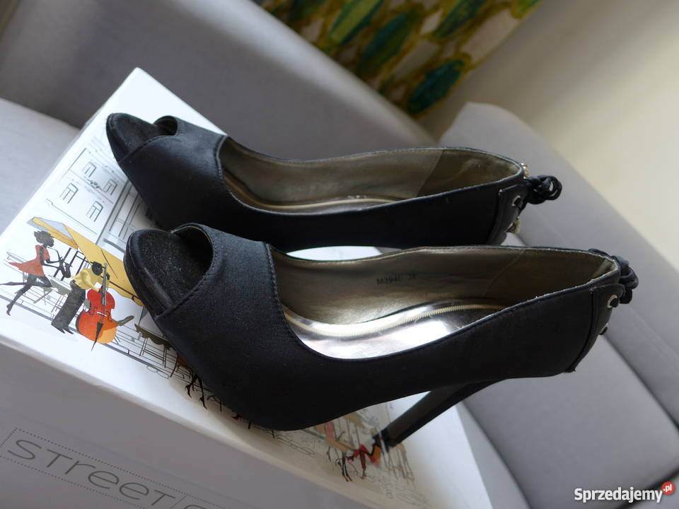 BELLE WOMEN satynowe szpilki peeptoe 38 zara mazowieckie Warszawa sprzedam