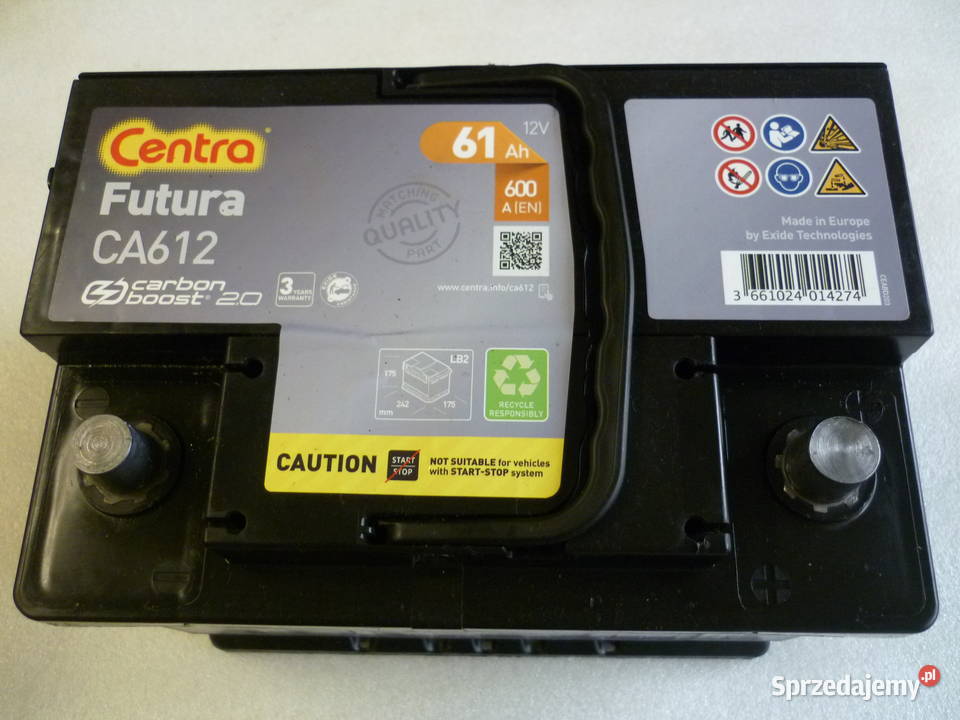Akumulator CENTRA FUTURA 61AH używany stan Szczodrochowo