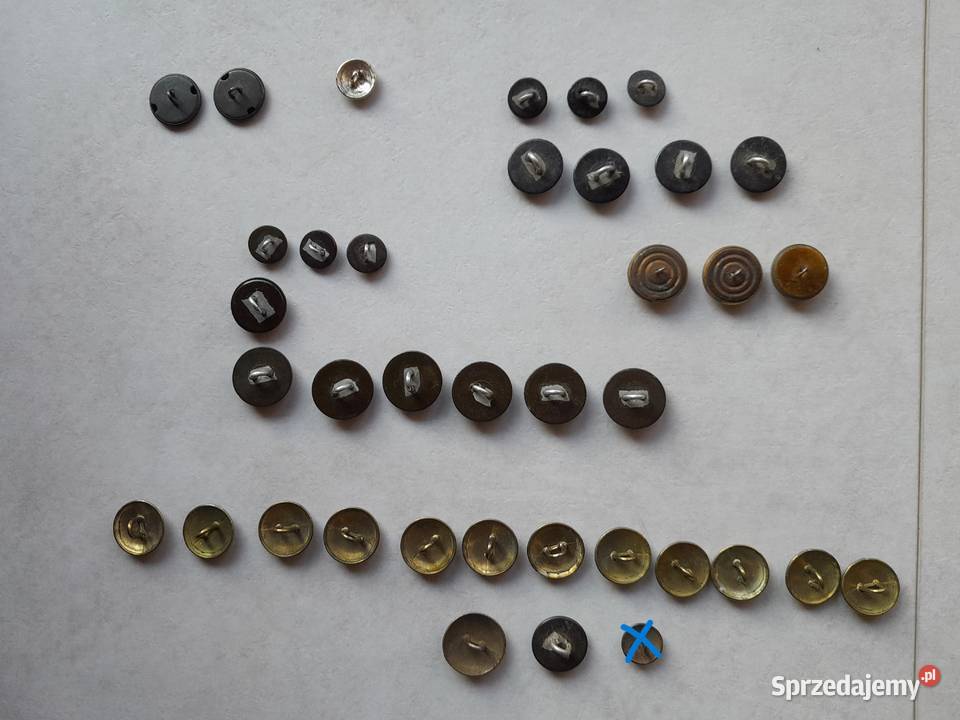 Stare guziki wojskowe górnicze marynarka inne 37 Pozostałe Dąbrowa Górnicza sprzedam