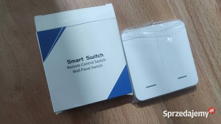 biały dwuprzyciskowy inteligentny włącznik
