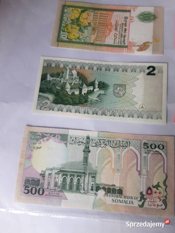Banknot kolekcjonerski Somalia Litwa Sri Lanka śląskie Ruda Śląska