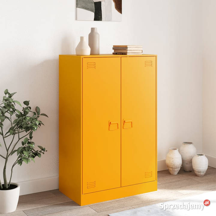 Szafka boczna musztardowa 67x39x107 stal Meble Warszawa