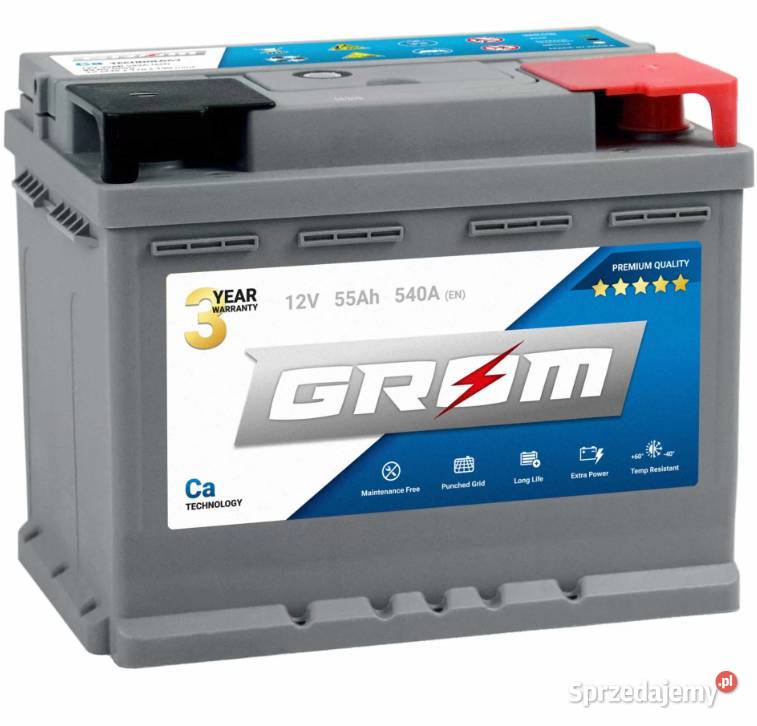 Akumulator Grom Premium 55Ah 540A Specpart