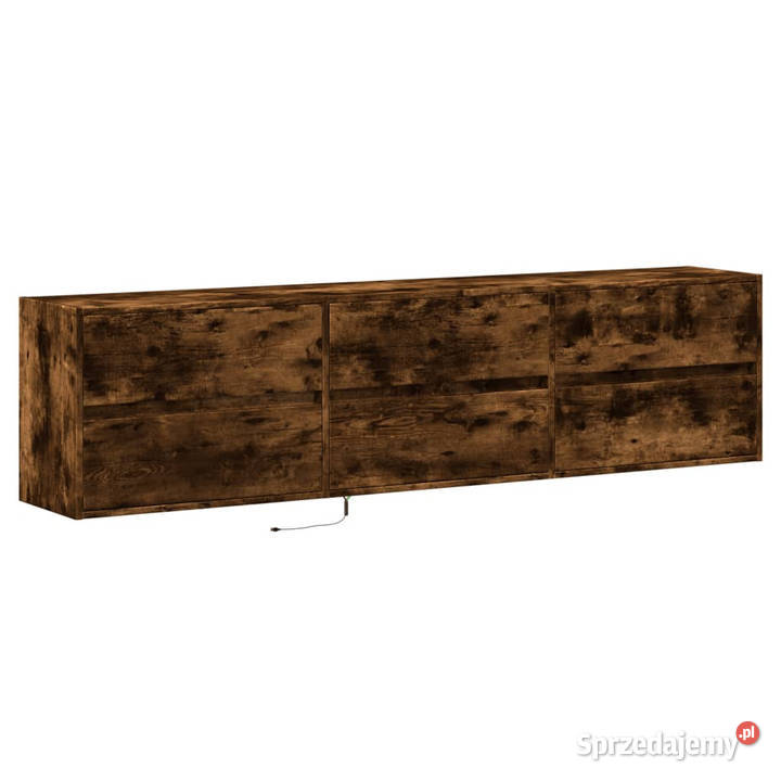 Ścienna szafka pod TV z LED przydymiony dąb sprzedam
