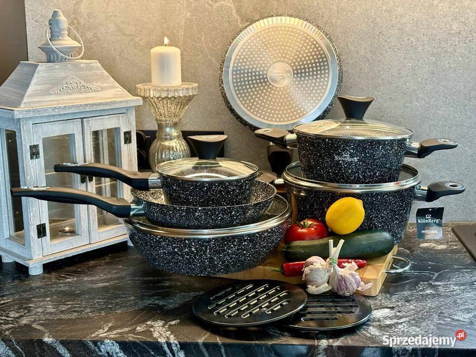 Zestaw garnków kompletny czarny 279zl Barlinek