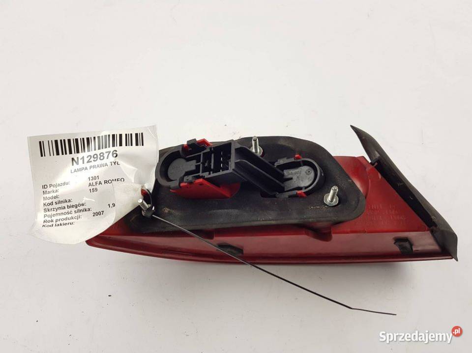 LAMPA PRAWA TYŁ 50504819 159 ALFA Pozostałe Lipno