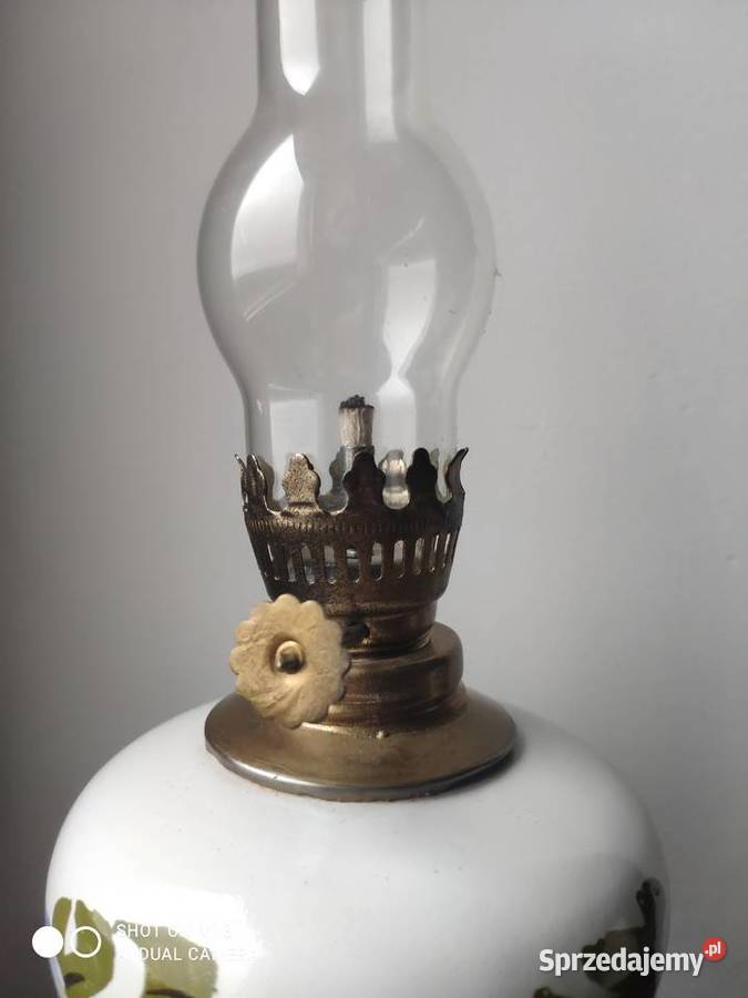 Stara niespotykana porcelanowa lampa naftowa 10 małopolskie Kraków