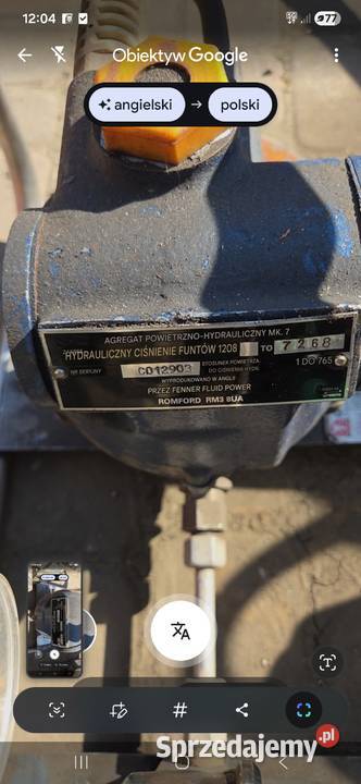 Agregat powierzchnia hydrauliczny globe opolskie Namysłów