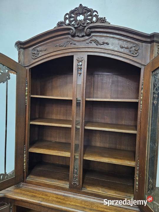 Stara dębowa witryna Ludwikowska Biblioteczka małopolskie Nowy Sącz