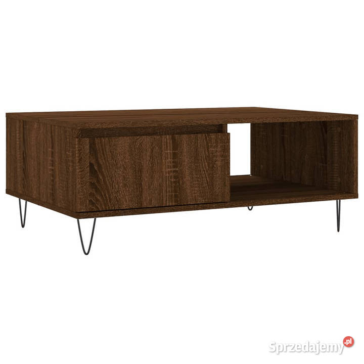 Stolik kawowy brązowy dąb 90x60x35 materiał mazowieckie Warszawa