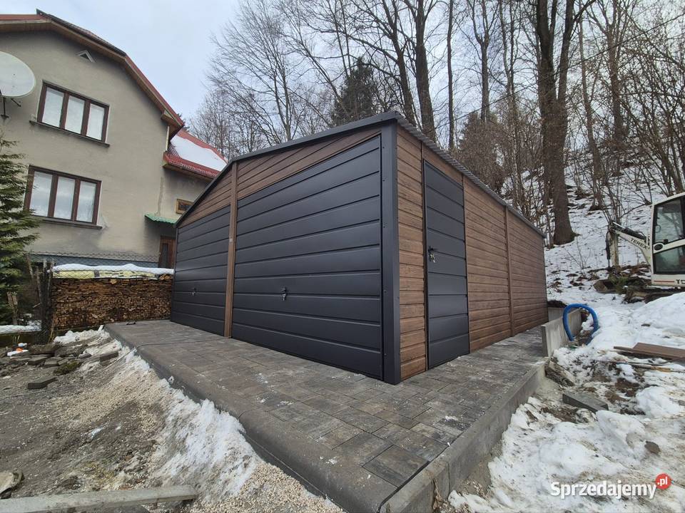 Garaż blaszany drewnopodobny 6x6 9x6 12x6 Biała Podlaska
