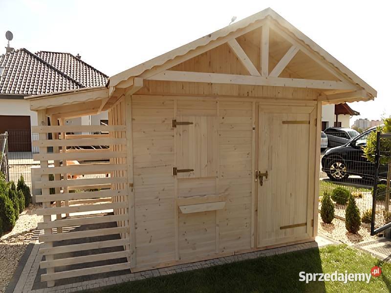 DOMEK ZEBRA OGRODOWY DACH DWUSPADOWY DREWNIANY Parzymiechy