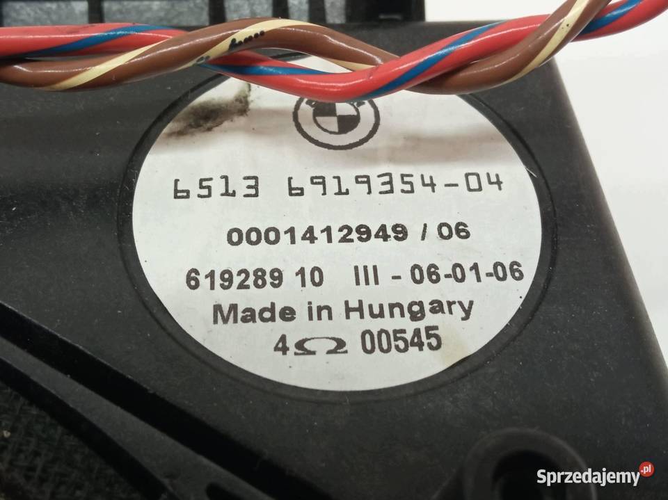 GŁOŚNIK KOMPLET 6919353 6919354 Bmw Seria 5 V Sprzęt audio fabryczny