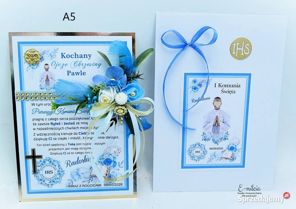 Zaproszenia i Podziękowania 3D Chrzestnych i Zielona Góra