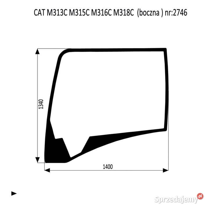 SZYBA BOCZNA CAT M313C M315C M316C M318C M322C Kielce