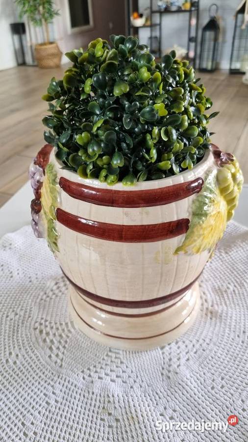 Donica Osłonka Ozdobna Ceramika Włoska Dekoracje i ozdoby Wola Podłężna sprzedam