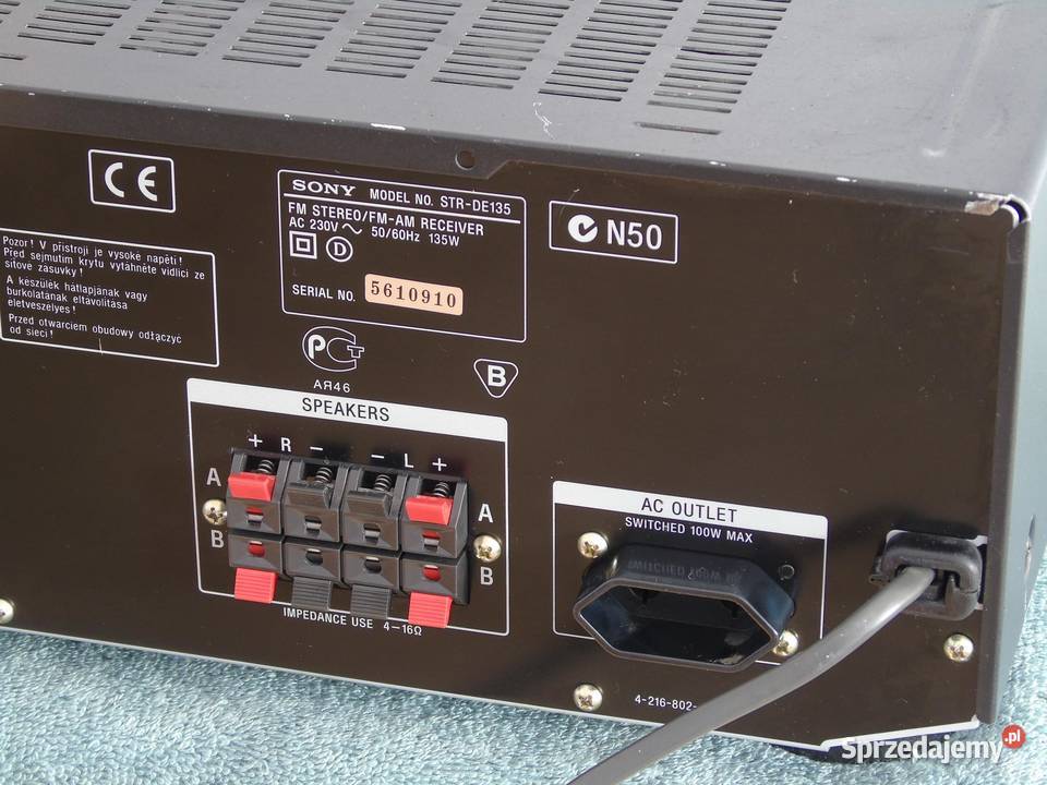 Wzmacniacz z radiem Sony STRDE135 RDS sprawny i Jasło