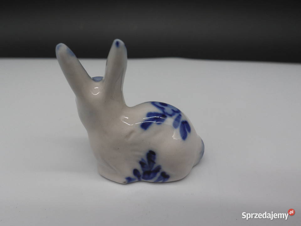 Miniaturowa Porcelanowa Figurka Królik Zajączek