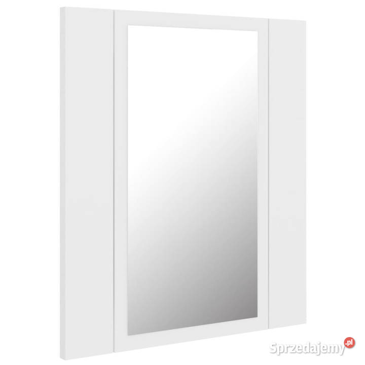 Szafka łazienkowa z lustrem i LED biała 40x12x45 Warszawa