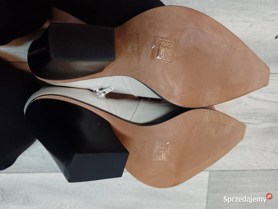 40 ASOS Design Real Leather skórzane kozaki biały Kraków sprzedam