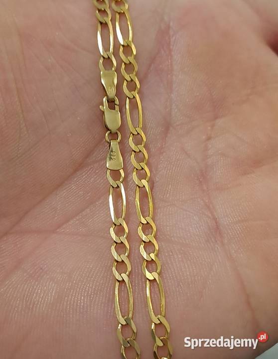 Złoty łańcuszek splot Figaro Pr585 Łańcuszki warmińsko-mazurskie Gołdap