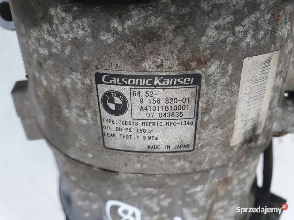 SPRĘŻARKA KLIMATYZACJI BMW E90 E91 20 i pompa Kompresory klimatyzacji lubelskie Chełm